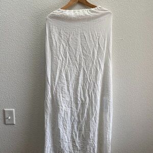Cupshe Lined Halter Beach Cover Up One Size OS NWT White Color Rayon Polyester